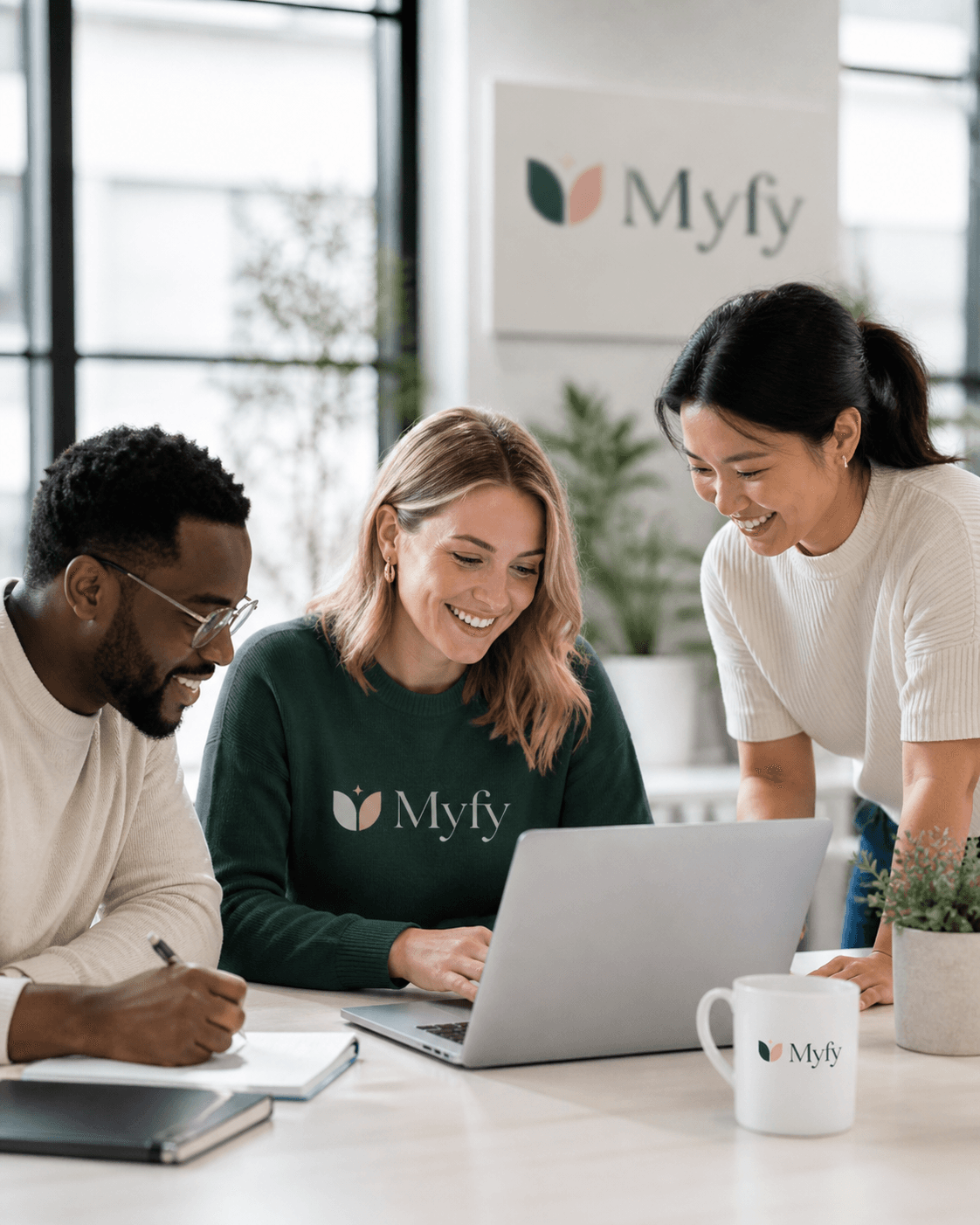 The Myfy team collaborating